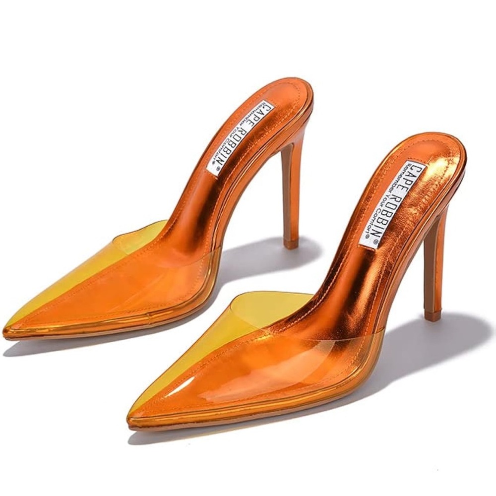 Amber Clear Stiletto Heels